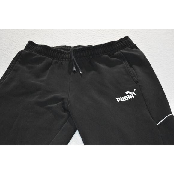 Puma Gym Sweatpants Joggers Workout Mens Size Large Pockets Tapered Black - Picture 7 of 7